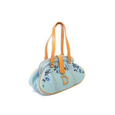 Sac à main D Detective Denim brodé - Dior